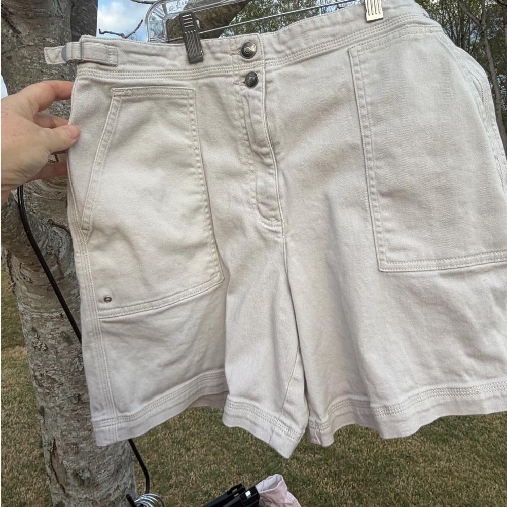 Talbots Cream Utility Bermuda Shorts